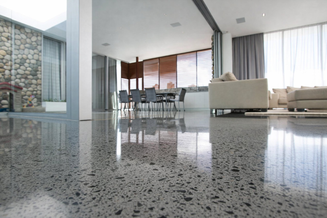 Concrete floor installation